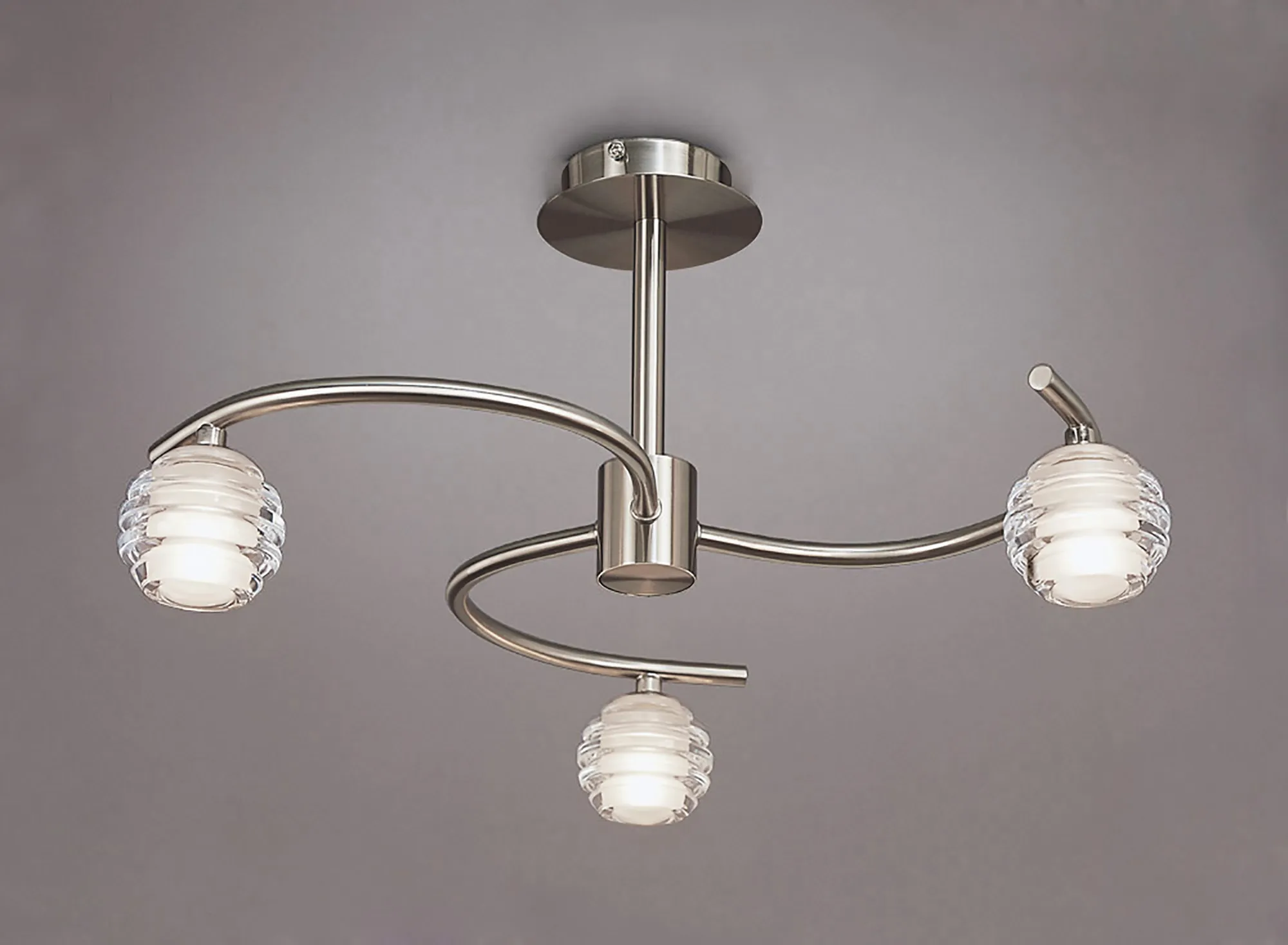 Sphere Satin Nickel Ceiling Lights Mantra Semi Flush Fittings Sphere Satin Nickel Ceiling Lights Mantra Semi Flush Fittings
